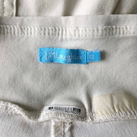 J. McLaughlin Masie Slim tapered Leg Stretch Pull-On Pants Size 12 Ivory Stone - Picture 6 of 9